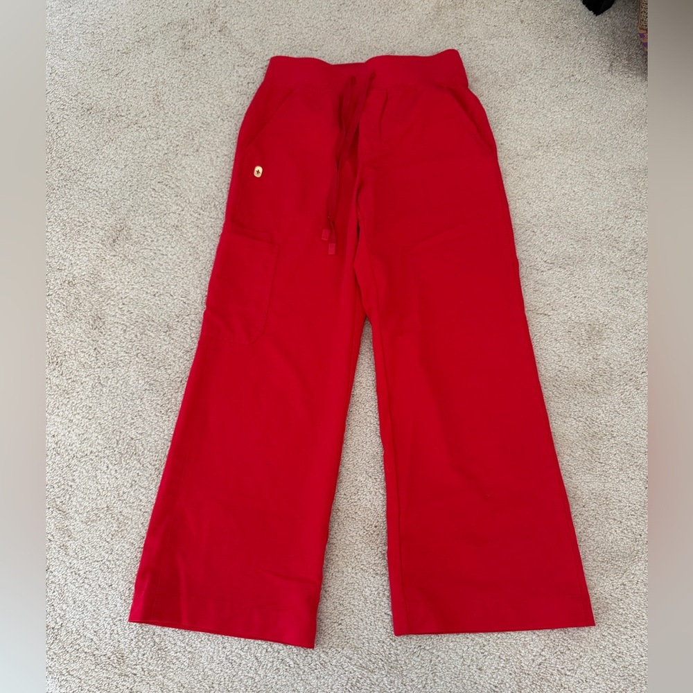 Figs Lunar New Year Pop Red Isabel Scrub Pants